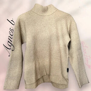 Agnes B. Homme Paris Ribbed Wool Blend Sweater